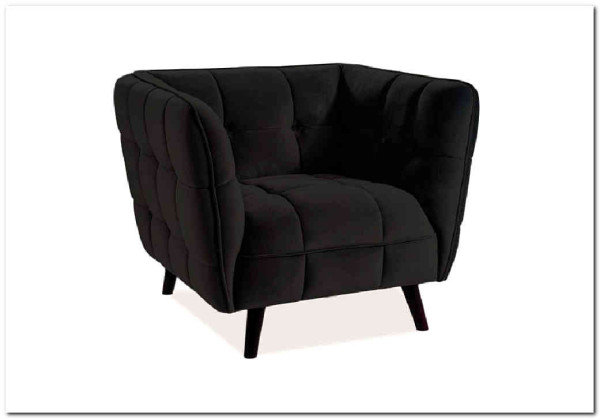 Кресло CASTELLO 1 Velvet Bluvel 19  Signal (черный) заказать по цене 64 889 руб. в Перми Кресло CASTELLO 1 Velvet Bluvel 19  Signal (черный) заказать по цене 64 889 руб. в Перми