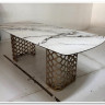 Стол CHIAVARI 220 KL-188 Контрастный мрамор матовый, итальянская керамика / Шампань, DISAUR заказать по цене 96 480 руб. в Перми