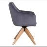Стул кухонный Signal AZALIA D Velvet Bluvel 14 поворотный (серый/дуб) заказать по цене 21 209 руб. в Перми