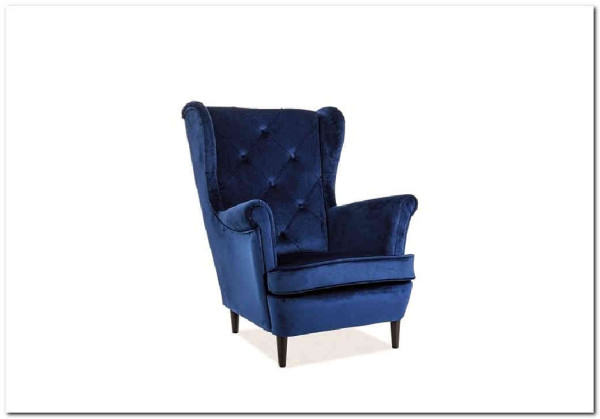 Кресло LADY Velvet Bluvel 86  Signal (темно-синий) заказать по цене 47 283 руб. в Перми