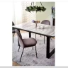 Стол обеденный Halmar MARLEY раскладной (белый мрамор/серый/черный) заказать по цене 71 038 руб. в Перми