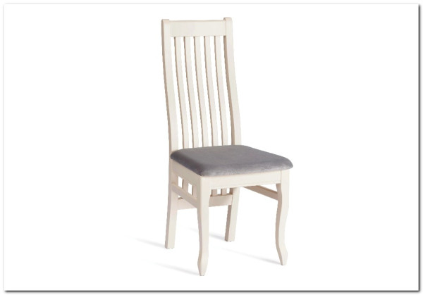 Стул DOLCE мягкое сидение бук, ivory white, велюр Tenerife Ultimate grey заказать по цене 9 920 руб. в Перми