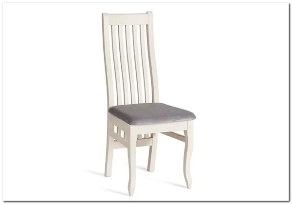 Стул DOLCE мягкое сидение бук, ivory white, велюр Tenerife Ultimate grey заказать по цене 17 850 руб. в Перми