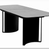 Стол RASMUS 160 TL-45 Белый мрамор, испанская керамика / черный каркас, DISAUR заказать по цене 95 250 руб. в Перми
