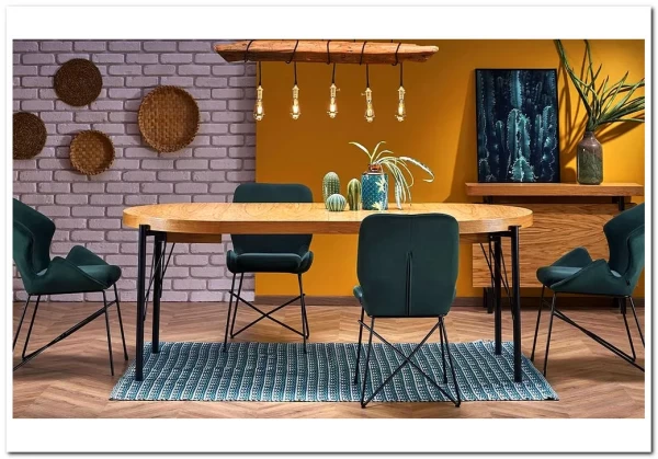 Стол обеденный Halmar INFERNO раскладной (дуб натуральный/черный) заказать по цене 141 874 руб. в Перми