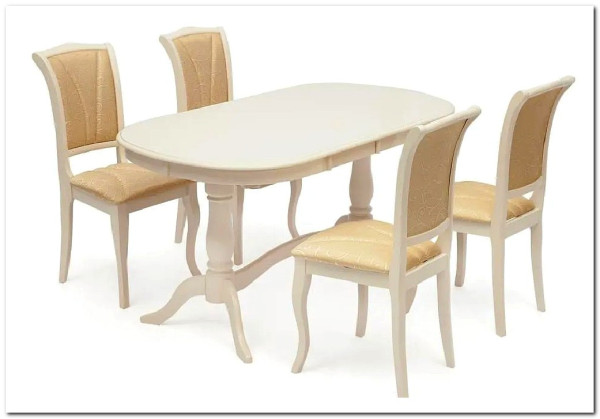 Стол раскладной Siena ( SA-T6EX2L ) ivory white (слоновая кость 2-5) заказать по цене 47 250 руб. в Перми