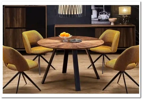 Стол обеденный Halmar DANILO 120 (орех/черный) заказать по цене 30 953 руб. в Перми Стол обеденный Halmar DANILO 120 (орех/черный) заказать по цене 30 953 руб. в Перми