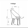 Стул кухонный Halmar MALAGA Mavel 38/Stelar 16 (бежевый/бук) заказать по цене 22 478 руб. в Перми