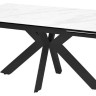 Стол BELLUNO 160 MARBLES KL-99 Белый мрамор матовый, итальянская керамика/ черный каркас заказать по цене 124 150 руб. в Перми