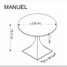 Стол обеденный Halmar MANUEL 120 (черный мрамор/черный) заказать по цене 67 485 руб. в Перми