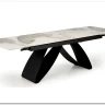 Стол обеденный Halmar HILARIO 180 раскладной (белый мрамор/черный) заказать по цене 122 998 руб. в Перми