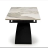 Стол обеденный Halmar HILARIO 180 раскладной (белый мрамор/черный) заказать по цене 122 998 руб. в Перми