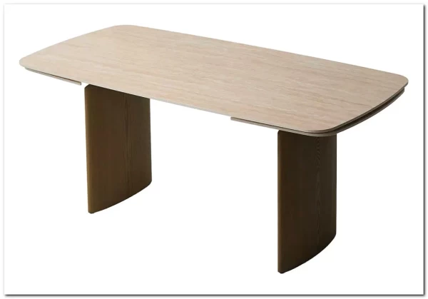 Стол CALVIN 180 MATTE ROME TRAVERTINE SOLID CERAMIC / Серый дуб, ®DISAUR заказать по цене 96 050 руб. в Перми