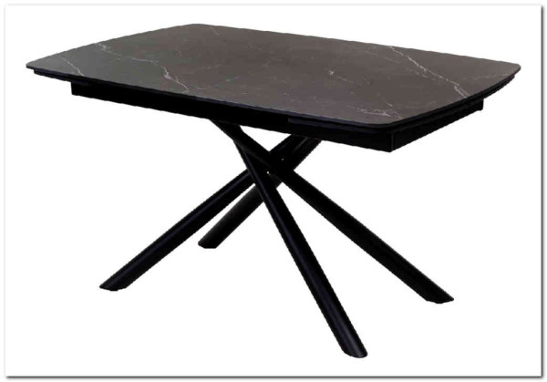 Стол RIVOLI 140 MATT BLACK MARBLE SOLID CERAMIC / BLACK заказать по цене 74 900 руб. в Перми