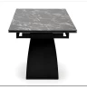 Стол обеденный Halmar HILARIO 180 раскладной (черный мрамор/черный) заказать по цене 122 998 руб. в Перми