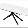 Стол RIVOLI 140 MATT WHITE MARBLE SOLID CERAMIC / BLACK заказать по цене 74 900 руб. в Перми