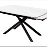 Стол RIVOLI 140 MATT WHITE MARBLE SOLID CERAMIC / BLACK заказать по цене 74 900 руб. в Перми