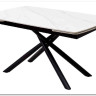 Стол RIVOLI 140 MATT WHITE MARBLE SOLID CERAMIC / BLACK заказать по цене 74 900 руб. в Перми
