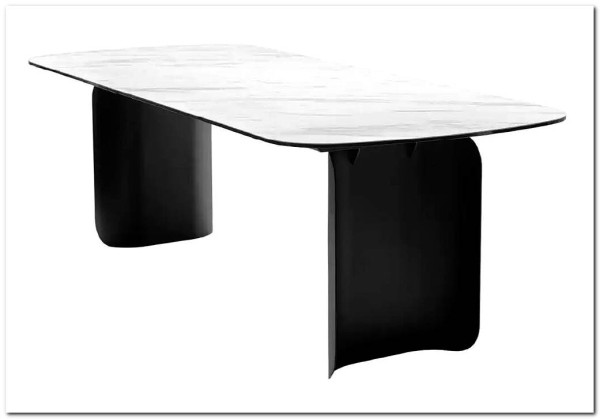 Стол NORD 240 MARBLES KL-99 Белый мрамор, итальянская керамика / черный каркас, DISAUR заказать по цене 99 000 руб. в Перми