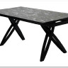 Стол PALERMO 180 TL-128 Испанская керамика черный контрастный мрамор / черный каркас, DISAUR заказать по цене 63 750 руб. в Перми