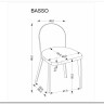 Стул кухонный Halmar BASSO (серый/дуб натуральный) заказать по цене 21 125 руб. в Перми
