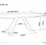 Стол обеденный Signal SALVADORE Ceramic 180 раскладной (серый мрамор/черный мат) заказать по цене 143 312 руб. в Перми