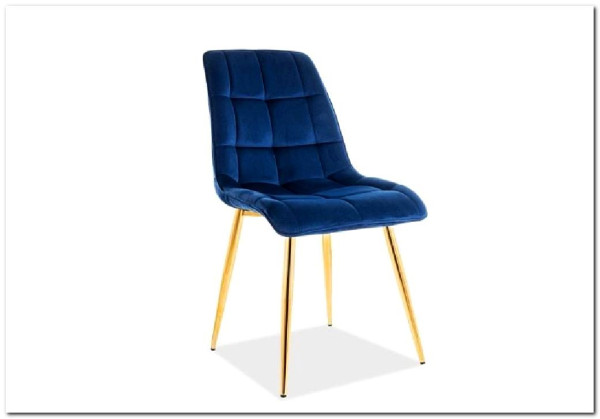 Стул кухонный Signal CHIC Velvet Bluvel 86 (темно-синий/золотой) заказать по цене 10 726 руб. в Перми