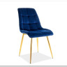 Стул кухонный Signal CHIC Velvet Bluvel 86 (темно-синий/золотой) заказать по цене 10 726 руб. в Перми