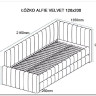 Кровать SIGNAL ALFIE Velvet Bluvel 14 темно-серый, 120/200 заказать по цене 77 985 руб. в Перми