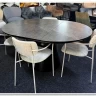 Стол обеденный Signal ANGEL II 120 (эффект серого мрамора/черный) заказать по цене 86 932 руб. в Перми