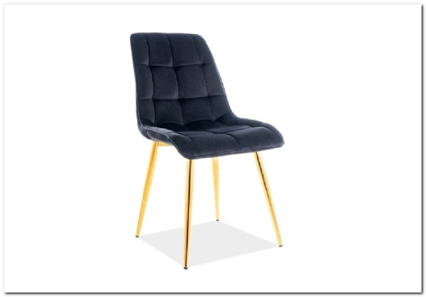 Стул кухонный Signal CHIC Velvet Bluvel 19 (черный/золотой) заказать по цене 10 726 руб. в Перми