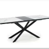 Стол обеденный Halmar DIESEL раскладной (белый мрамор/темно-серый/черный) заказать по цене 73 944 руб. в Перми