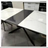 Стол обеденный Halmar DIESEL раскладной (белый мрамор/темно-серый/черный) заказать по цене 73 944 руб. в Перми