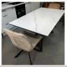 Стол обеденный Halmar DIESEL раскладной (белый мрамор/темно-серый/черный) заказать по цене 73 944 руб. в Перми
