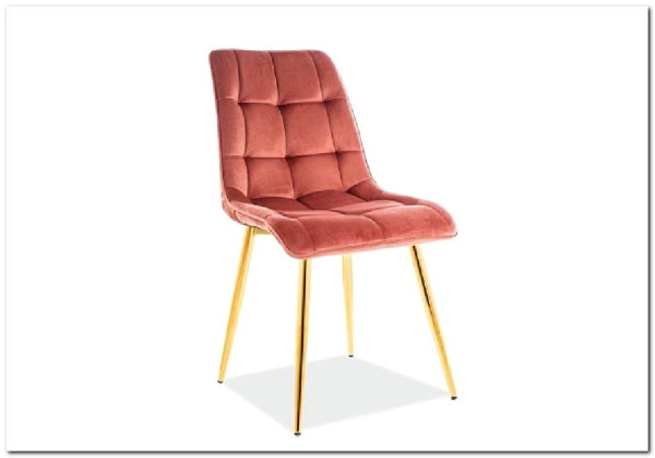 Стул кухонный Signal CHIC Velvet Bluvel 52 (античный розовый/золотой) заказать по цене 10 726 руб. в Перми