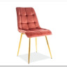 Стул кухонный Signal CHIC Velvet Bluvel 52 (античный розовый/золотой) заказать по цене 10 726 руб. в Перми