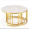 Комплект Halmar MERCURY 3, 2 стола журнальных (белый мрамор/золотой) заказать по цене 57 327 руб. в Перми