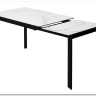 Стол CORNER 120 MATTE STATUARIO Белый мрамор матовый керамика, стекло/ черный каркас, DISAUR заказать по цене 59 400 руб. в Перми
