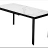 Стол CORNER 120 MATTE STATUARIO Белый мрамор матовый керамика, стекло/ черный каркас, DISAUR заказать по цене 59 400 руб. в Перми