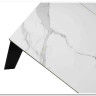 Стол CORNER 120 MATTE STATUARIO Белый мрамор матовый керамика, стекло/ черный каркас, DISAUR заказать по цене 59 400 руб. в Перми