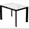 Стол CORNER 120 MATTE STATUARIO Белый мрамор матовый керамика, стекло/ черный каркас, DISAUR заказать по цене 59 400 руб. в Перми