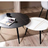 Комплект Signal KORA A, 2 стола журнальных (черный мат/белый мат/черный) заказать по цене 23 424 руб. в Перми
