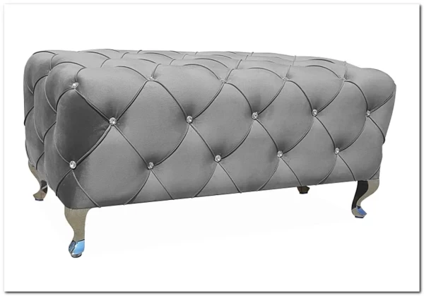 Пуф Signal HESTIA Velvet Bluvel 14 серый/серебряный 100/46/50 заказать по цене 38 606 руб. в Перми