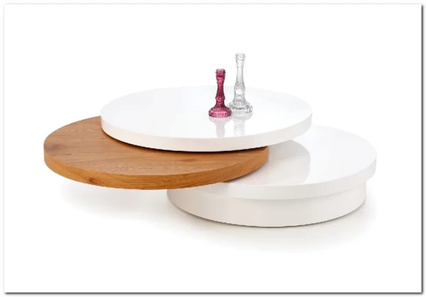 Стол журнальный Halmar MICHELLE (белый/дуб золотой) заказать по цене 47 003 руб. в Перми