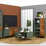 Витрина Siena REG1W1D/140 дымчатый зеленый/дуб вотан BRW заказать по цене 33 980 руб. в Перми