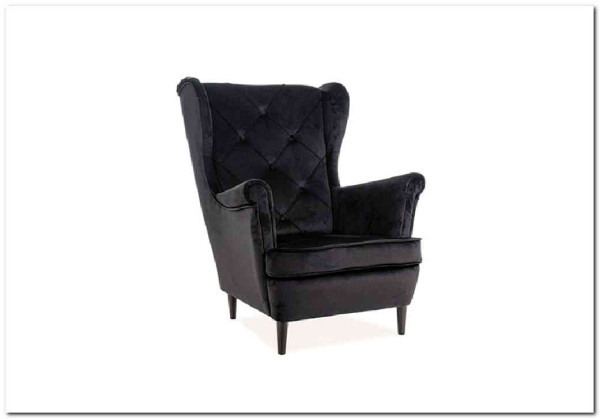 Кресло LADY Velvet Bluvel 19  Signal (черный) заказать по цене 47 283 руб. в Перми