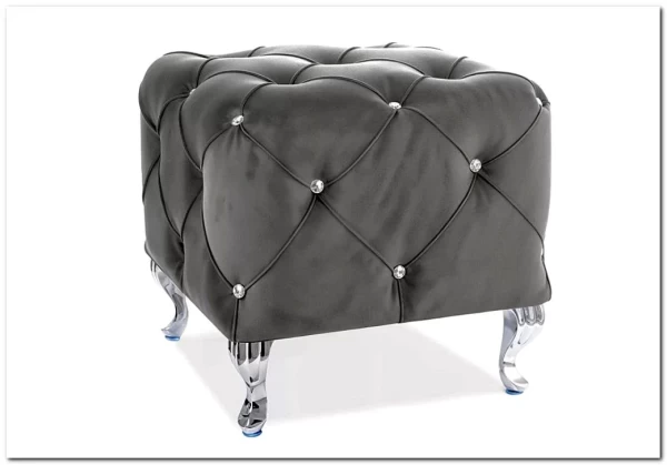 Пуф Signal HESTIA K Velvet Bluvel 14 серый/серебряный заказать по цене 33 792 руб. в Перми