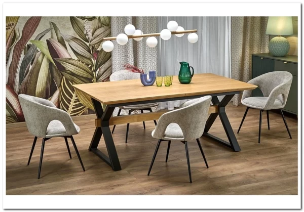 Стол обеденный Halmar HENRY 180 раскладной (натуральный/черный) заказать по цене 85 660 руб. в Перми