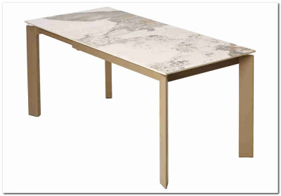 Стол CORNER 120 GLOSS LUXURY PANDORA SOLID CERAMIC / TAUPE, DISAUR