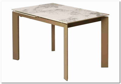 Стол CORNER 120 GLOSS LUXURY PANDORA SOLID CERAMIC / TAUPE, DISAUR